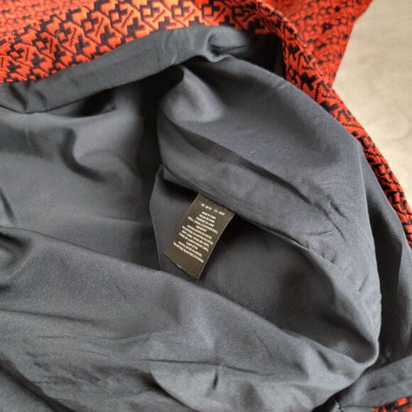 Lili Wang For Lili's Closet Red Navy Textured Sleeveless A-Line Dress Size 12 - Picture 8 of 13